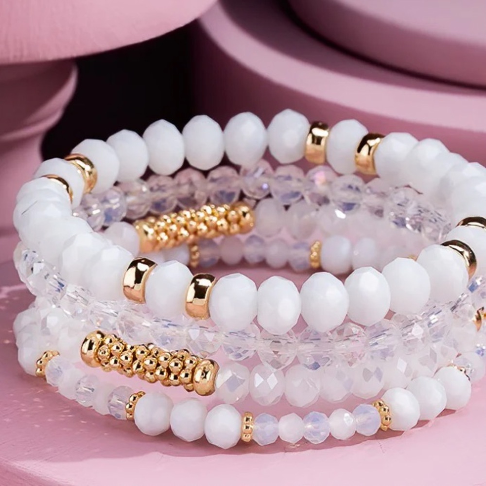 295 Jewelry 2 for $20 💕 4-in-1 Beaded Stretch Bracelet - Picture 1 of 3